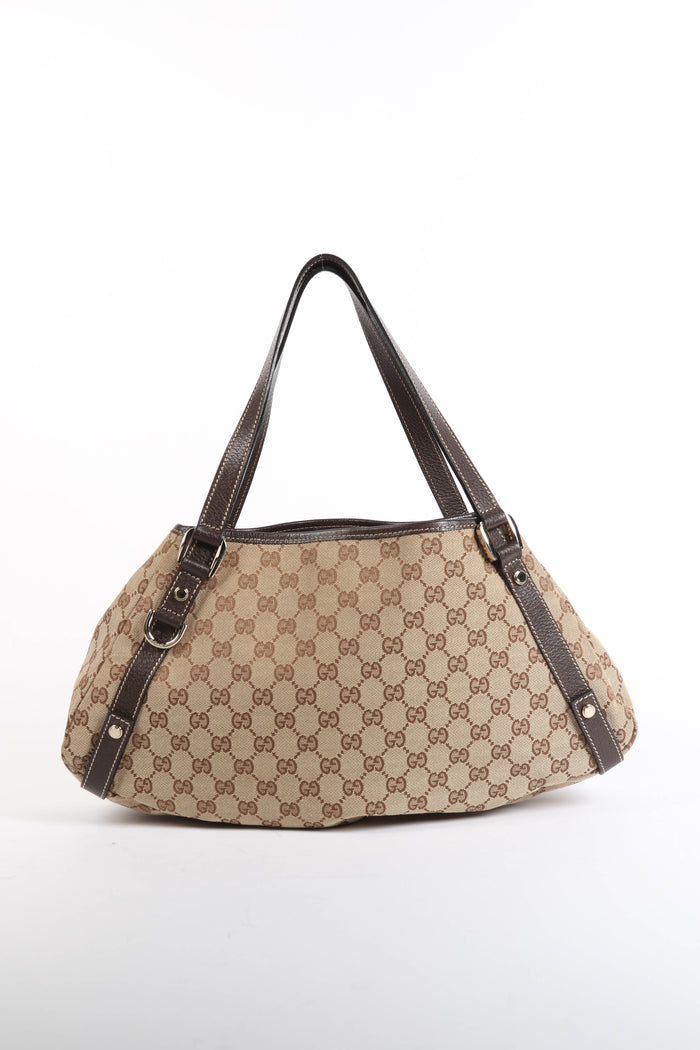 Vintage Gucci Monogram Canvas Shoulder Bag