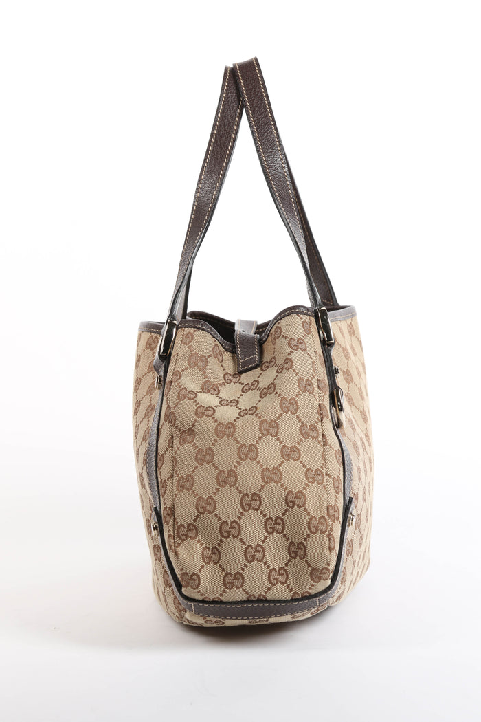 Vintage Gucci Monogram Canvas Shoulder Bag