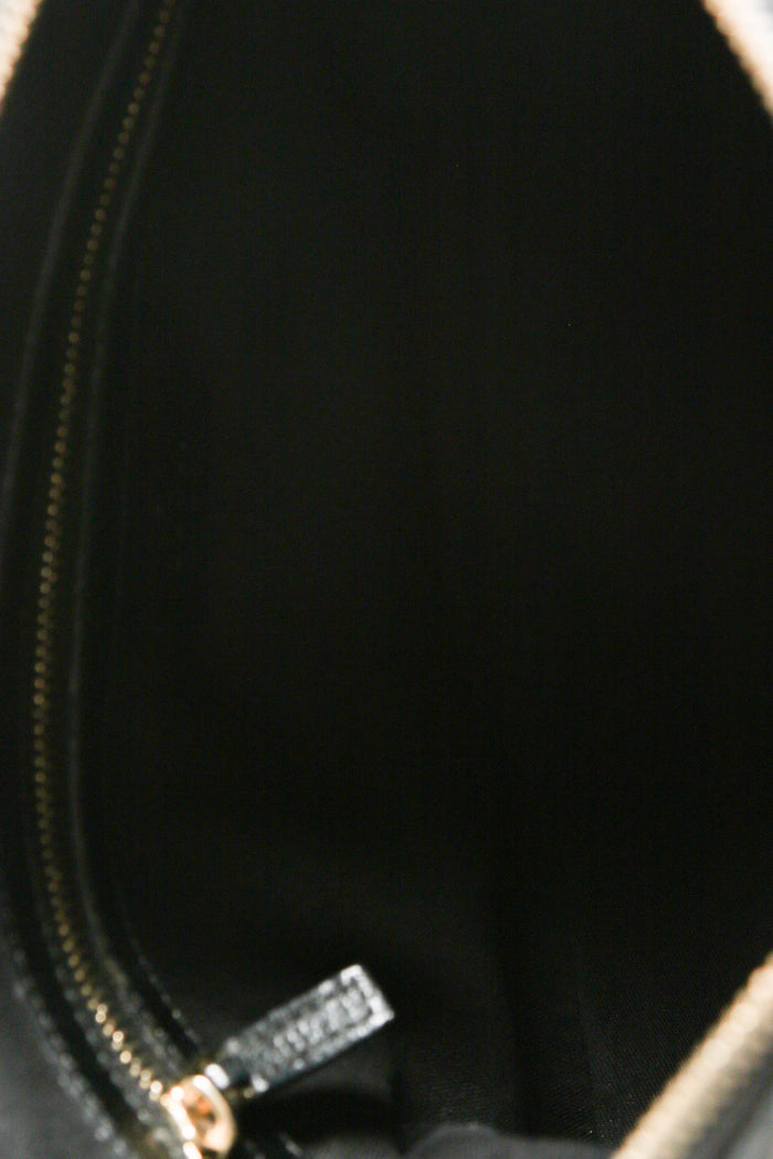 Vintage Gucci Monogram Canvas Bamboo Shoulder Bag