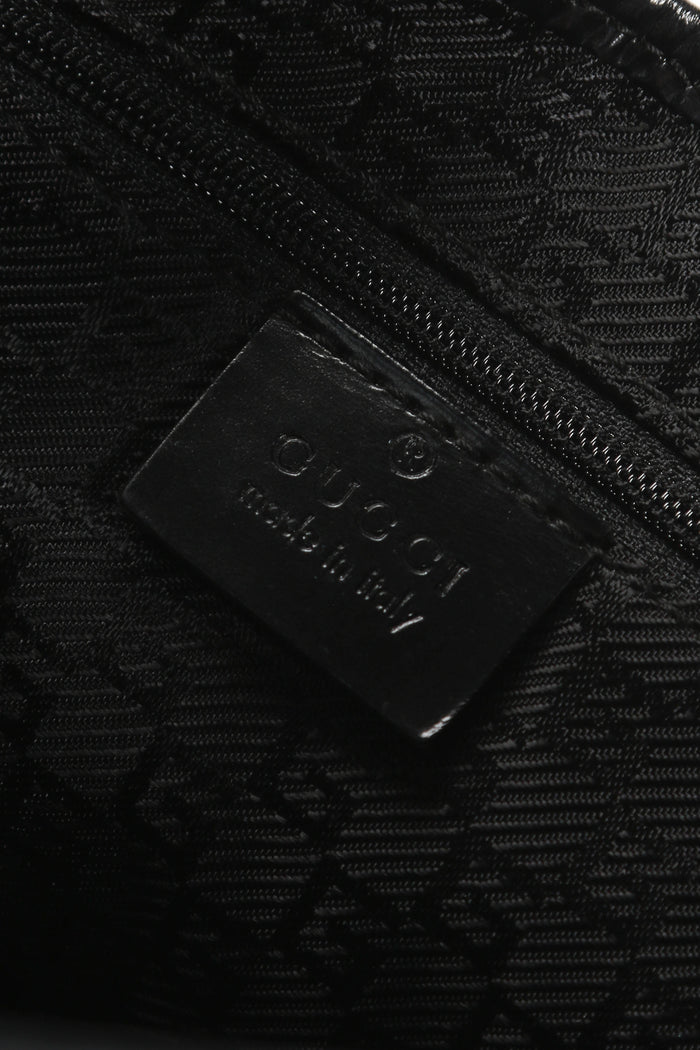 Vintage Gucci Black Leather Jackie Shoulder Bag