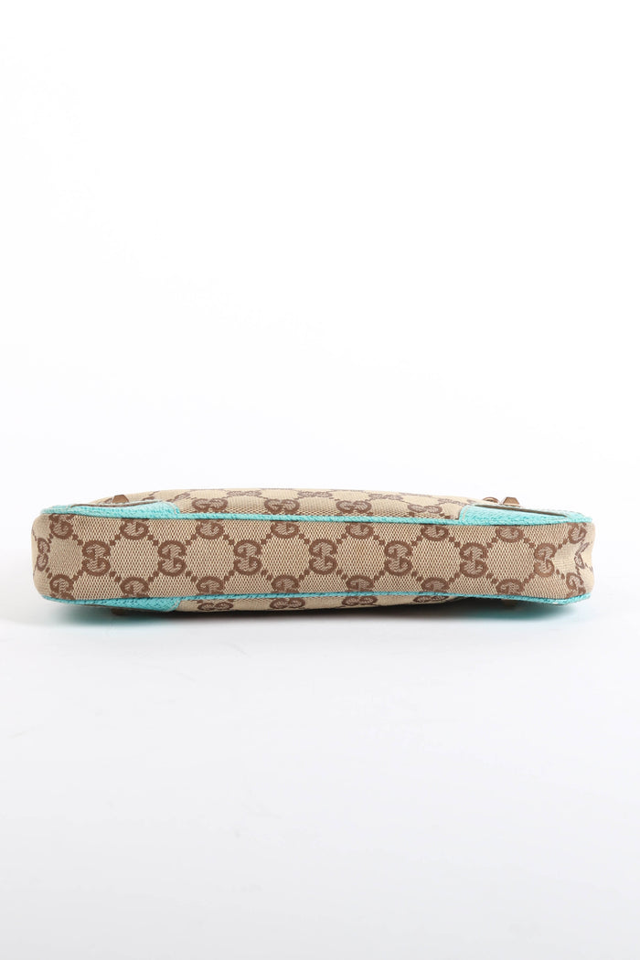 Vintage Gucci Monogram Studded Small Shoulder Bag