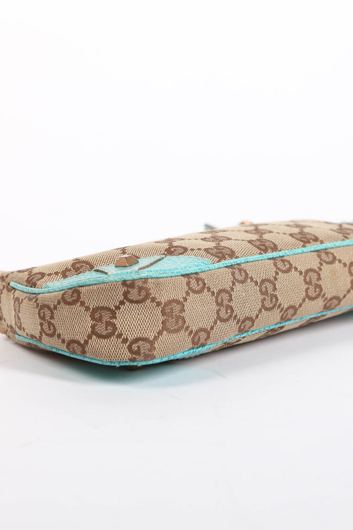 Vintage Gucci Monogram Studded Small Shoulder Bag