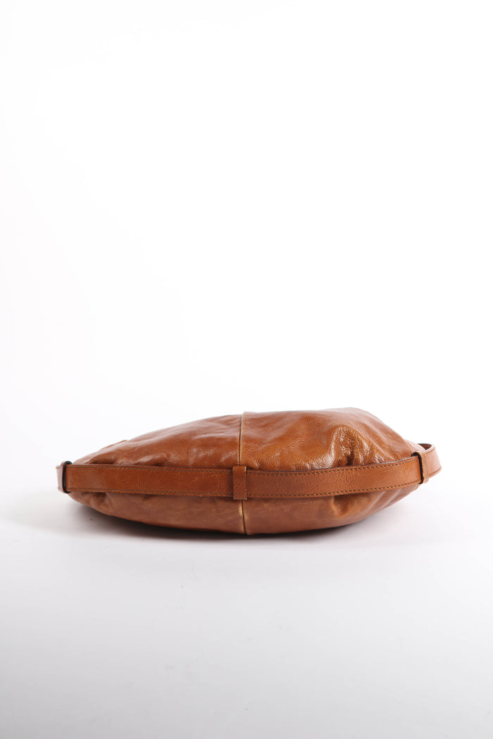 Vintage Yves Saint Laurent Tan Leather Mombasa Shoulder Bag