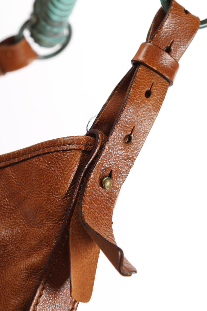 Vintage Yves Saint Laurent Tan Leather Mombasa Shoulder Bag