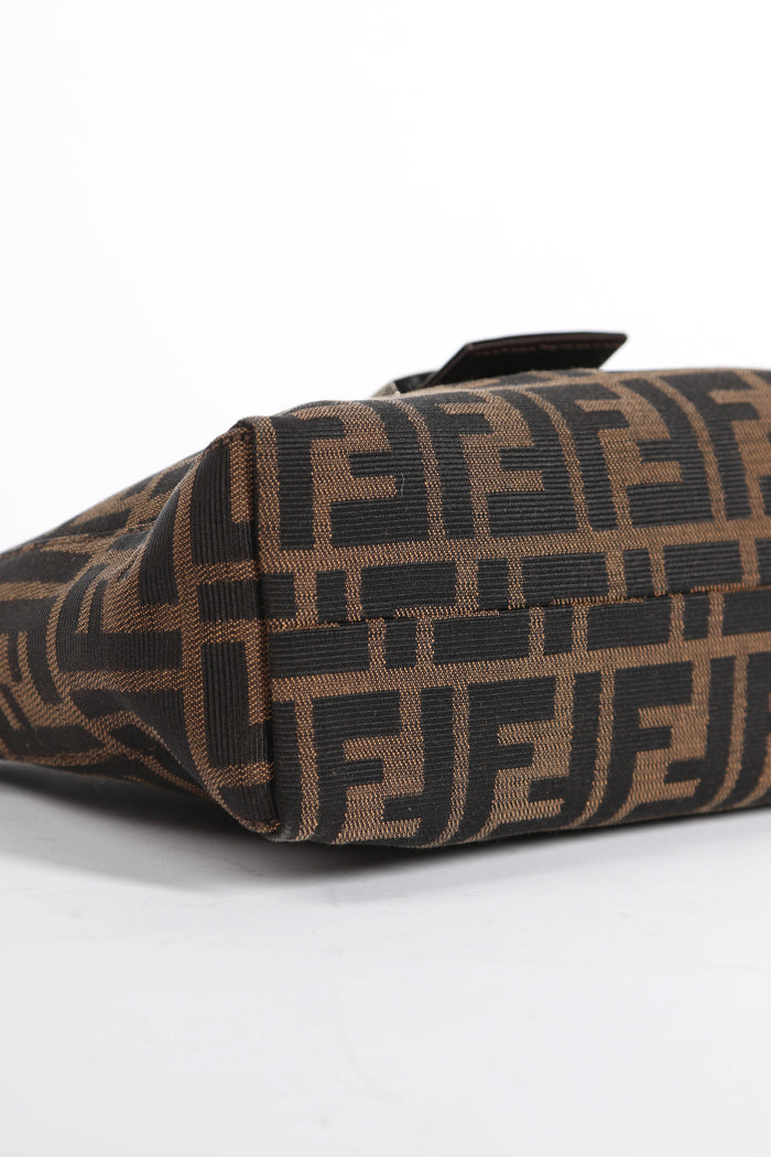 Vintage Fendi Zucca Canvas Small Shoulder Bag