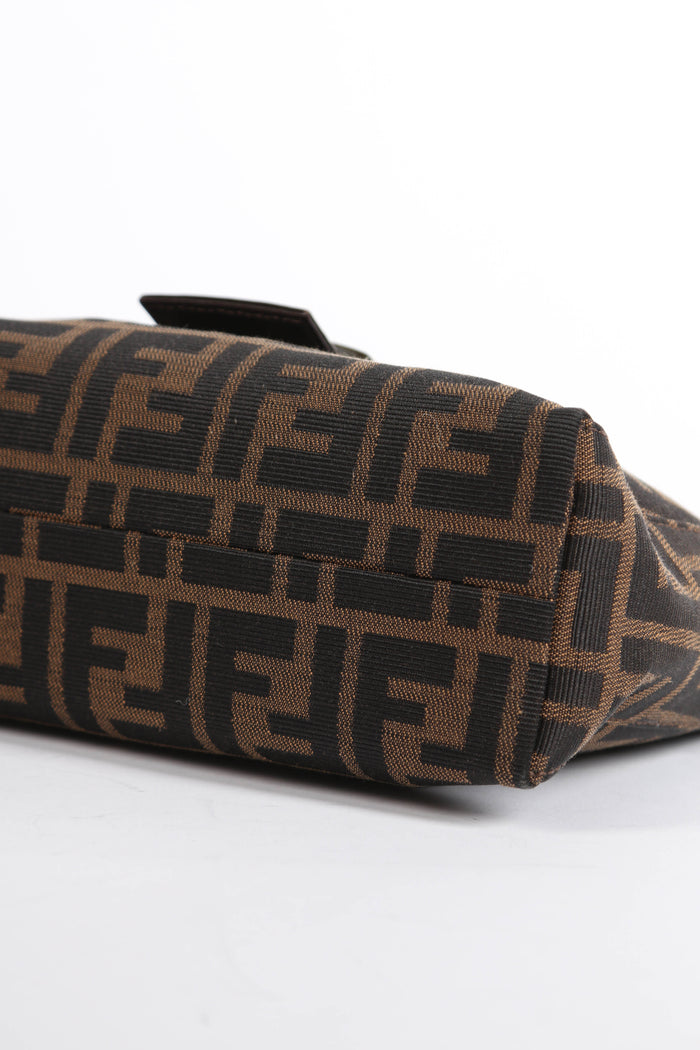 Vintage Fendi Zucca Canvas Small Shoulder Bag