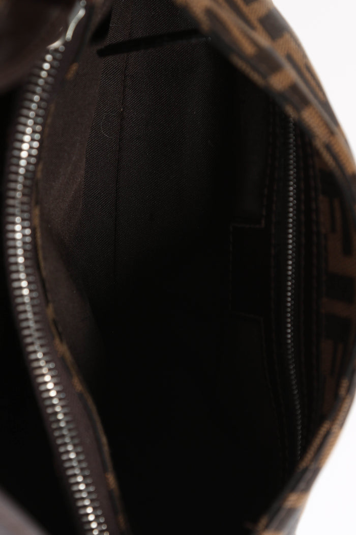 Vintage Fendi Zucca Canvas Small Shoulder Bag