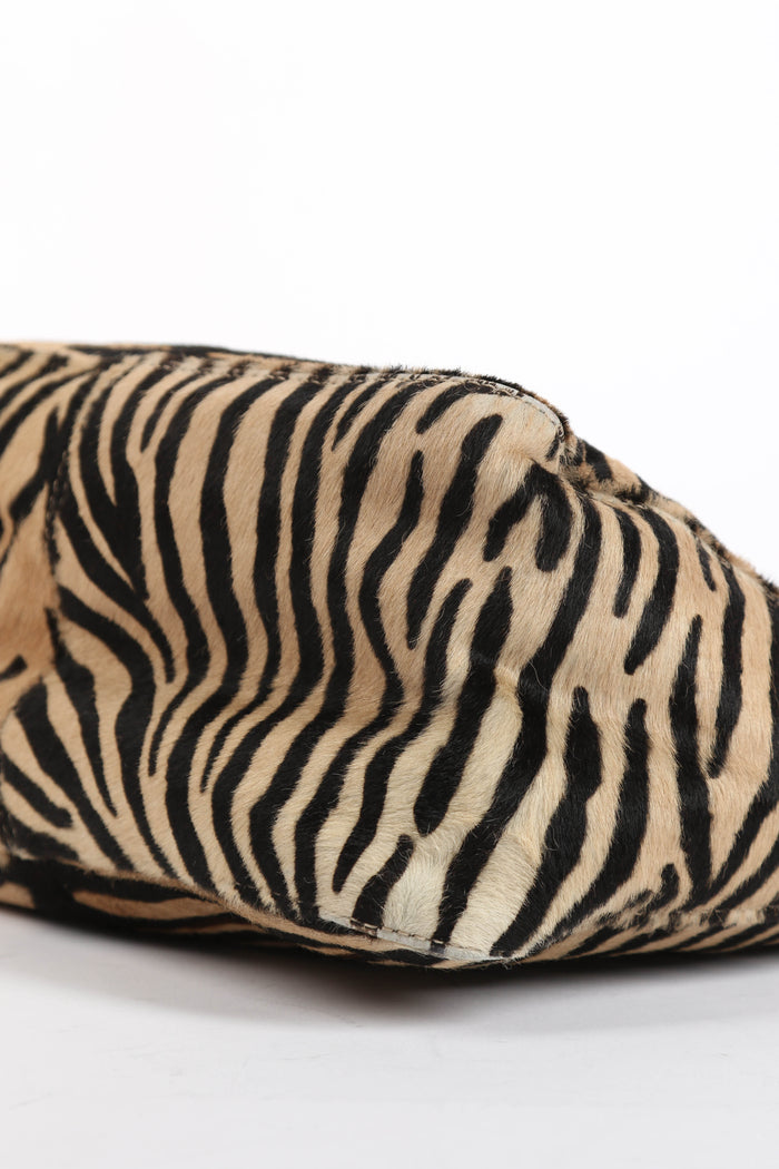 RARE Vintage Fendi Tiger Print Pony Hair Shoulder Bag