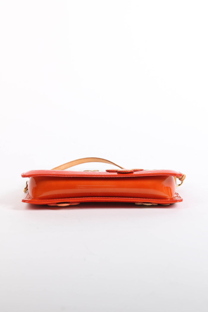 2000s Louis Vuitton Orange Lexington Fleurs Pochette