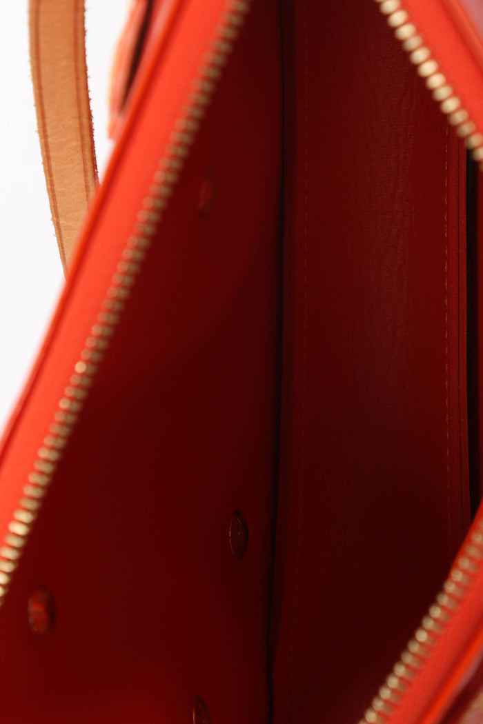 2000s Louis Vuitton Orange Lexington Fleurs Pochette