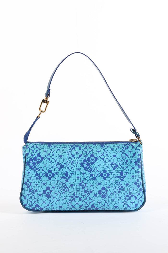 RARE Louis Vuitton x Takashi Murakami Vernis Cosmic Blossom Pochette Accessoires