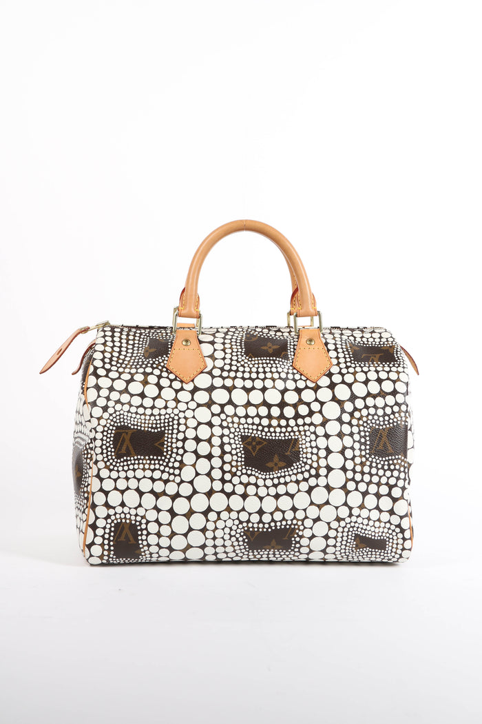 RARE Louis Vuitton x Yayoi Kusama White Infinity Dot Speedy 30cm