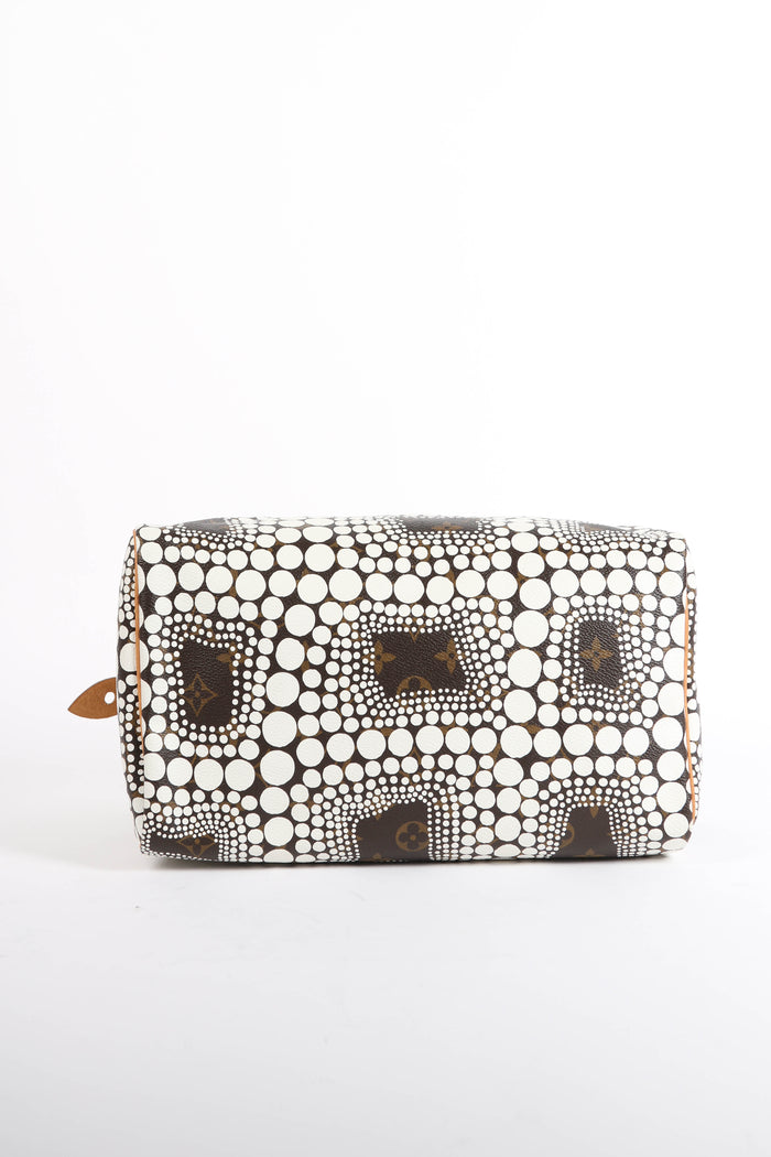RARE Louis Vuitton x Yayoi Kusama White Infinity Dot Speedy 30cm