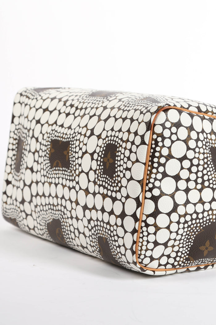 RARE Louis Vuitton x Yayoi Kusama White Infinity Dot Speedy 30cm