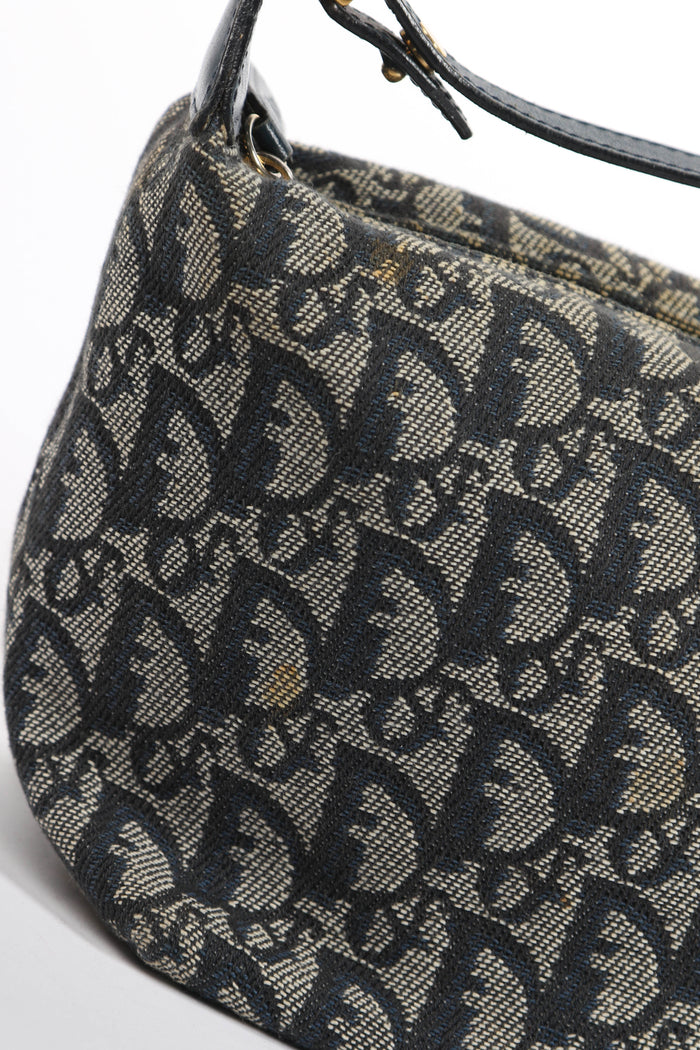 Vintage Christian Dior Navy Monogram Top Handle Bag