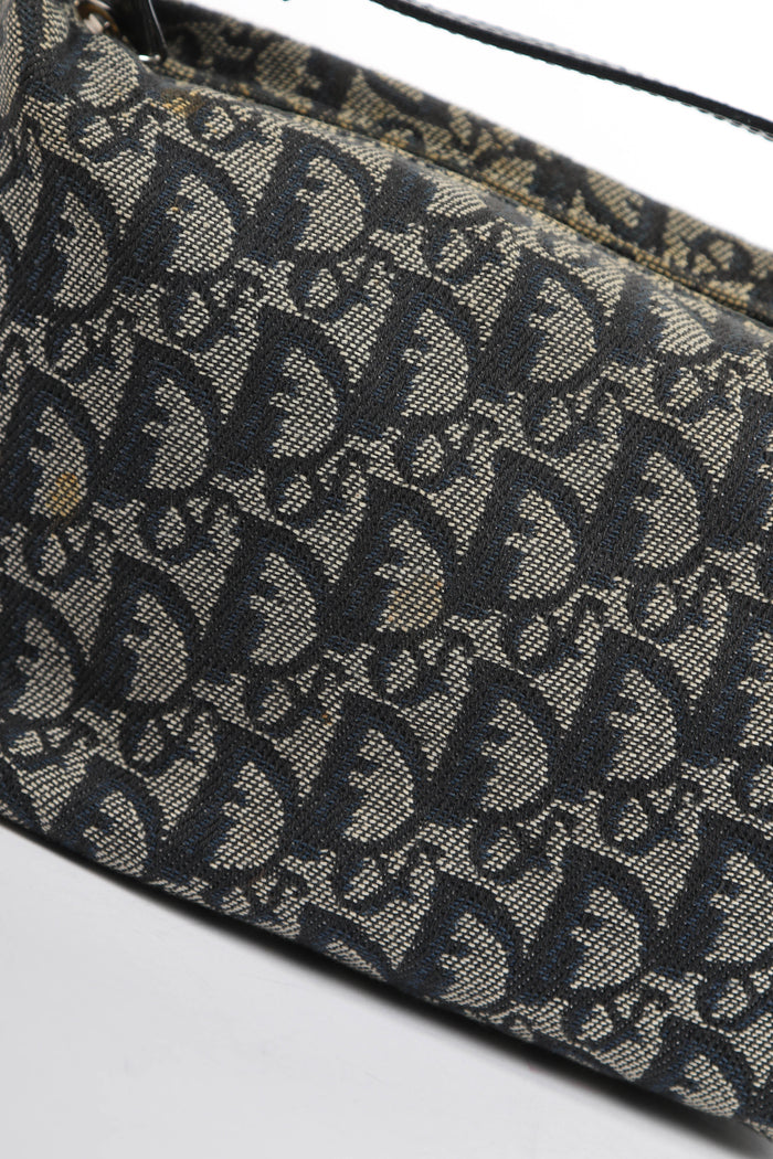 Vintage Christian Dior Navy Monogram Top Handle Bag