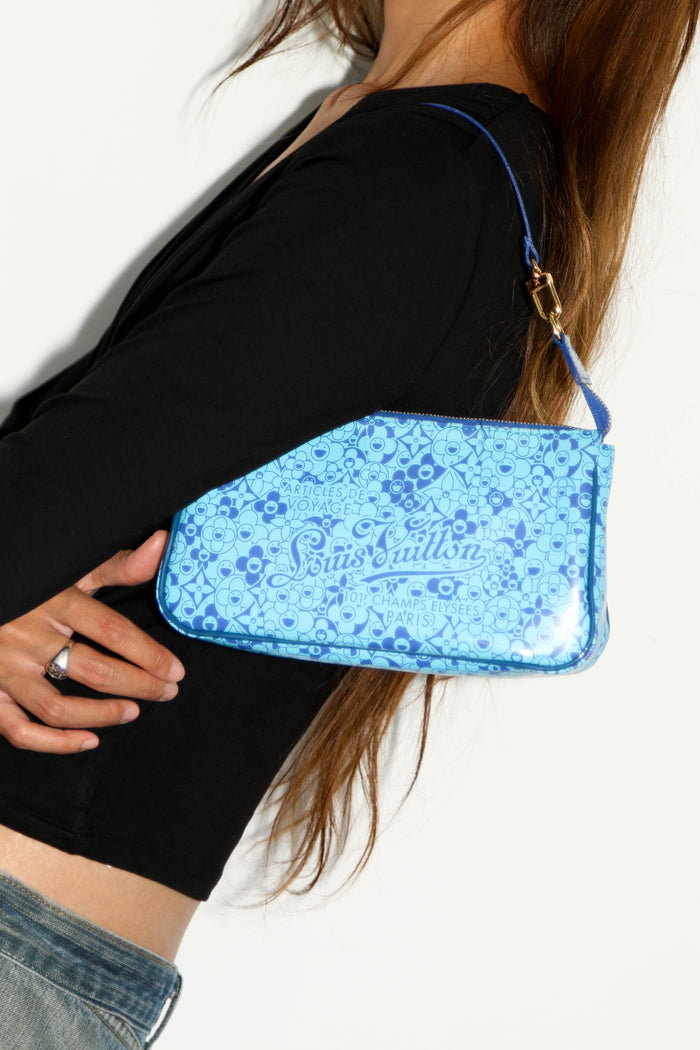 RARE Louis Vuitton x Takashi Murakami Vernis Cosmic Blossom Pochette Accessoires