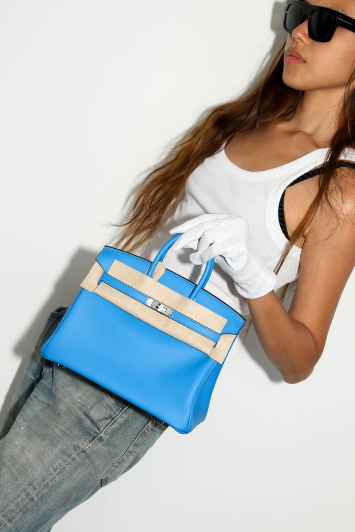 2026 Hermès Birkin 25cm in Blue Hydra Swift Leather with PHW