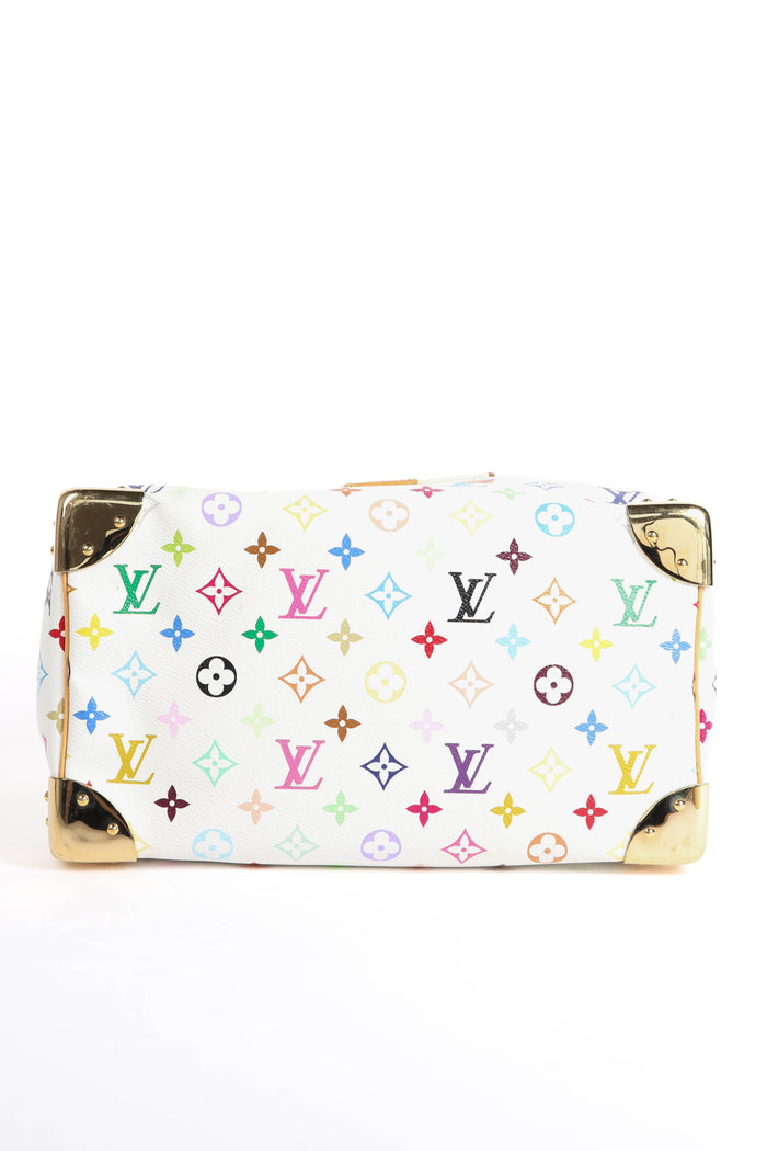 2000s Louis Vuitton x Takashi Murakami Multicolour Monogram Speedy 30