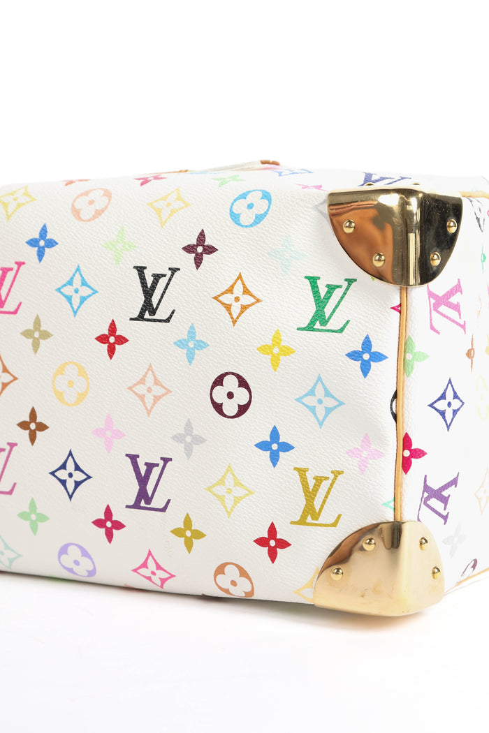 2000s Louis Vuitton x Takashi Murakami Multicolour Monogram Speedy 30