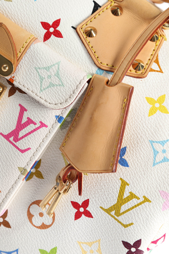 2000s Louis Vuitton x Takashi Murakami Multicolour Monogram Speedy 30