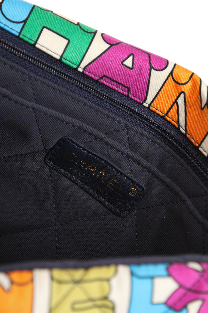 2021 Chanel Rainbow Logo Single Flap Shoulder bag