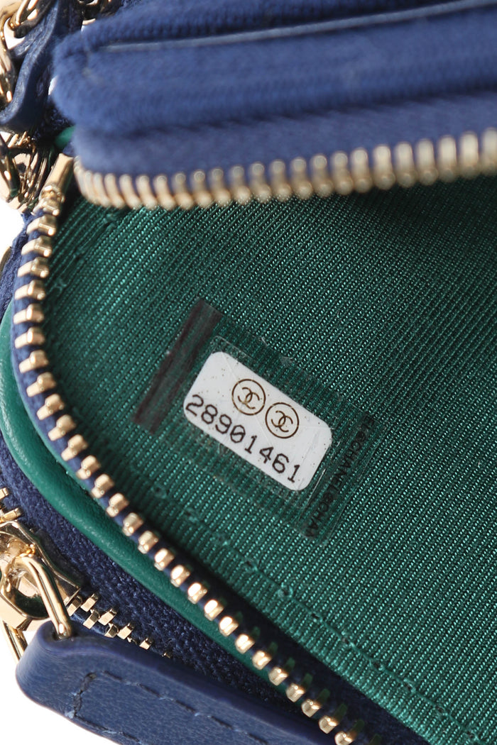 2019 Chanel Navy Jersey Mini Crossbody Bag