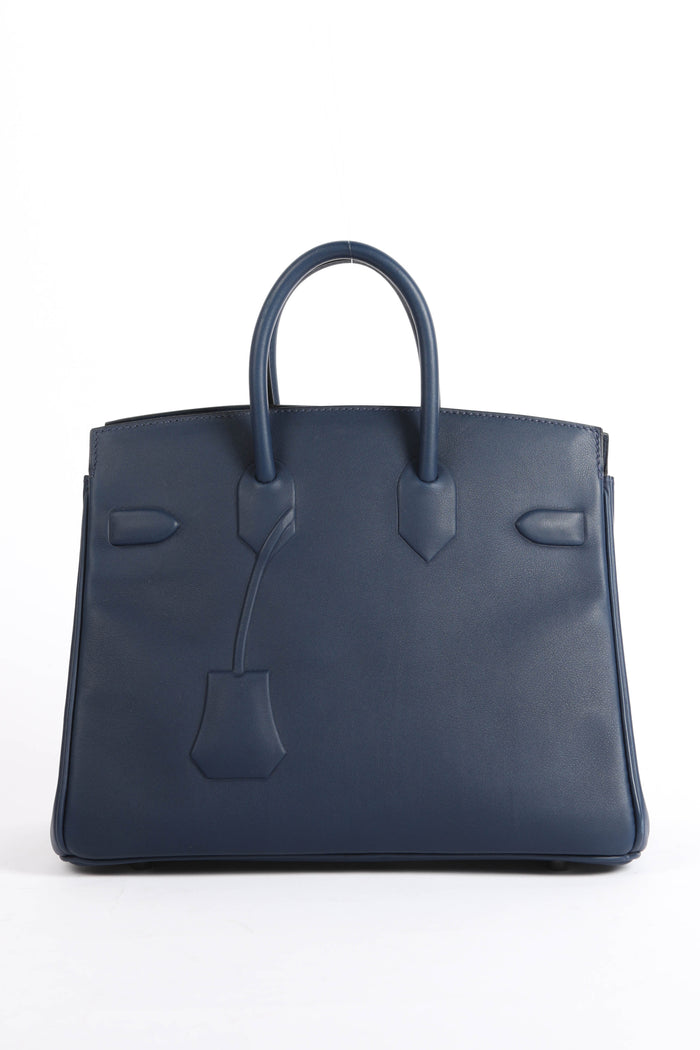 SUPER RARE 2022 Hermès Shadow Birkin in Swift Navy Leather 25cm