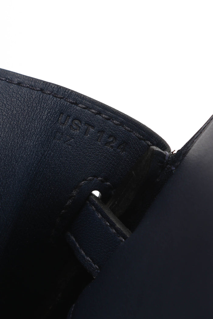 SUPER RARE 2022 Hermès Shadow Birkin in Swift Navy Leather 25cm