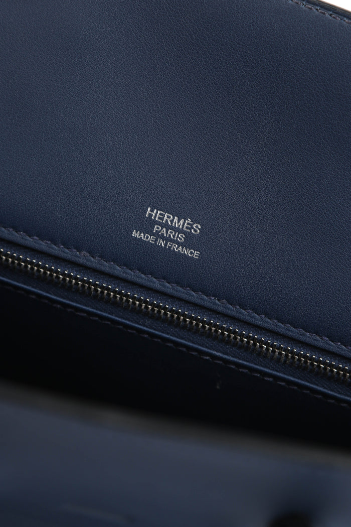 SUPER RARE 2022 Hermès Shadow Birkin in Swift Navy Leather 25cm