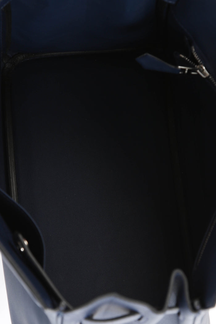 SUPER RARE 2022 Hermès Shadow Birkin in Swift Navy Leather 25cm