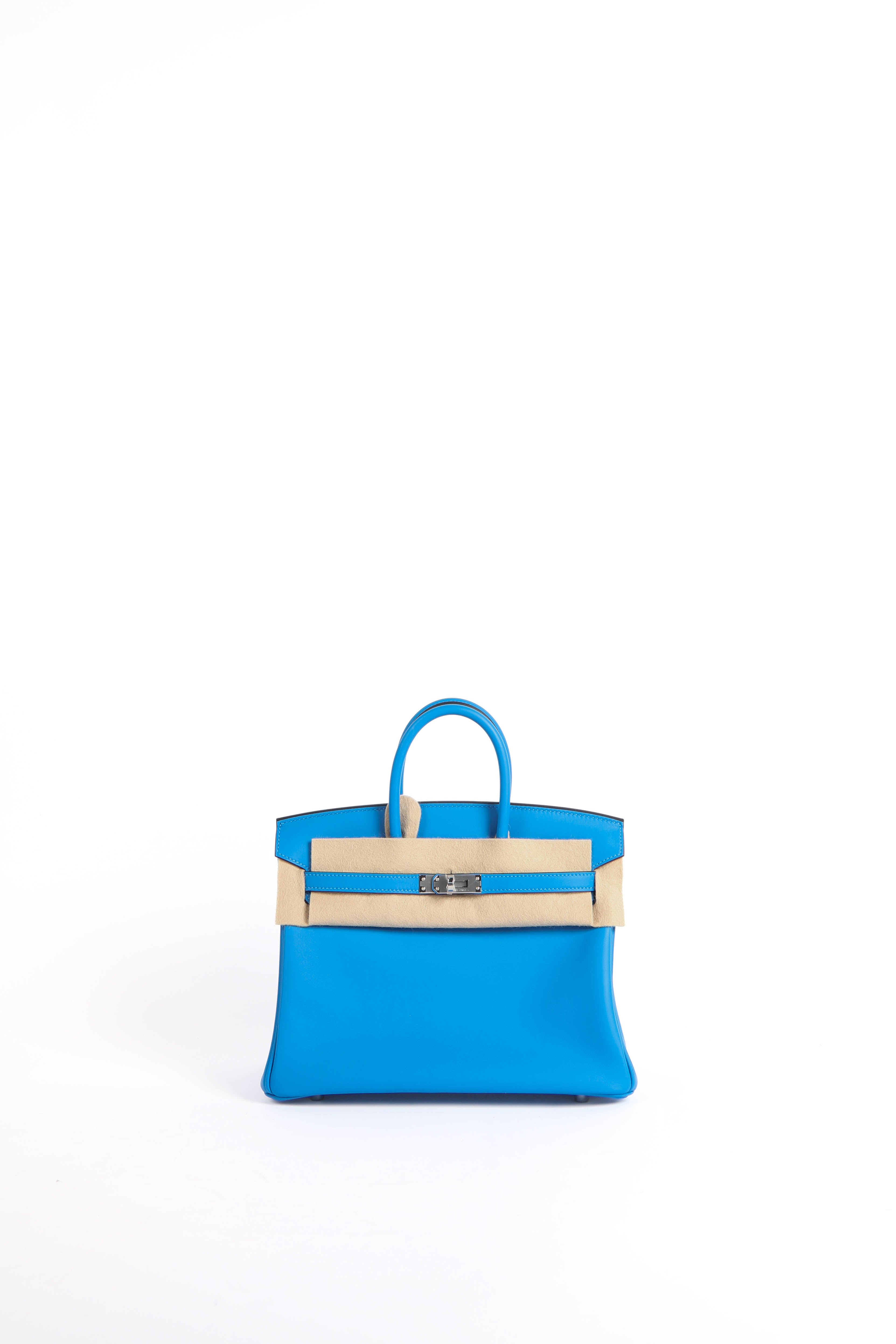 新品・未使用　HERMES 水色 2026 Hermès Birkin 25cm in Blue Hydra Swift Leather with PHW