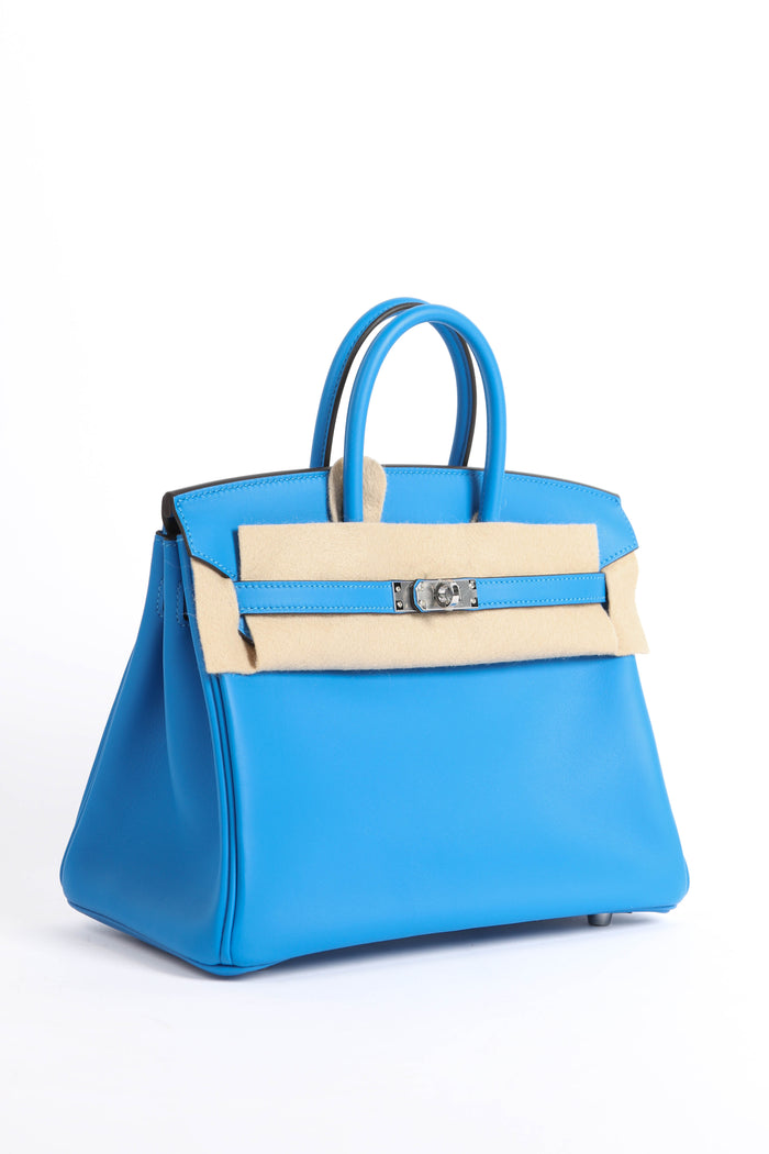 2026 Hermès Birkin 25cm in Blue Hydra Swift Leather with PHW