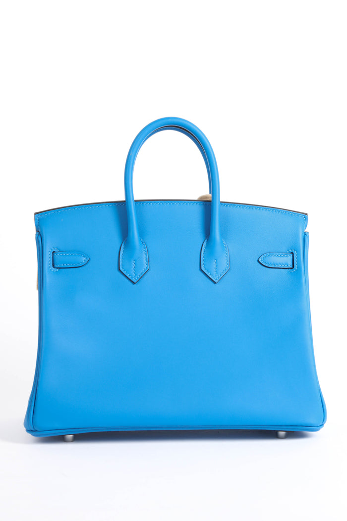 2026 Hermès Birkin 25cm in Blue Hydra Swift Leather with PHW