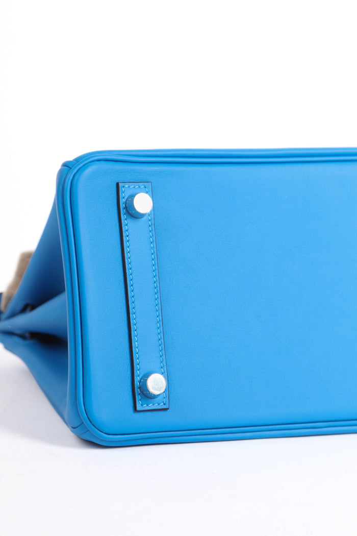 2026 Hermès Birkin 25cm in Blue Hydra Swift Leather with PHW