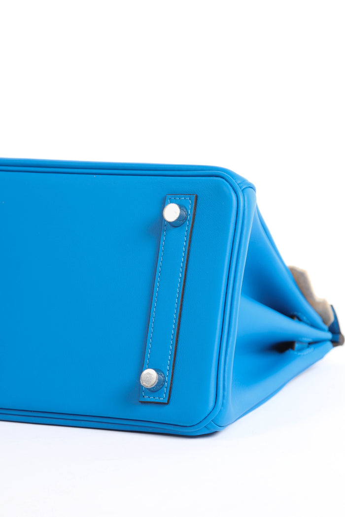 2026 Hermès Birkin 25cm in Blue Hydra Swift Leather with PHW