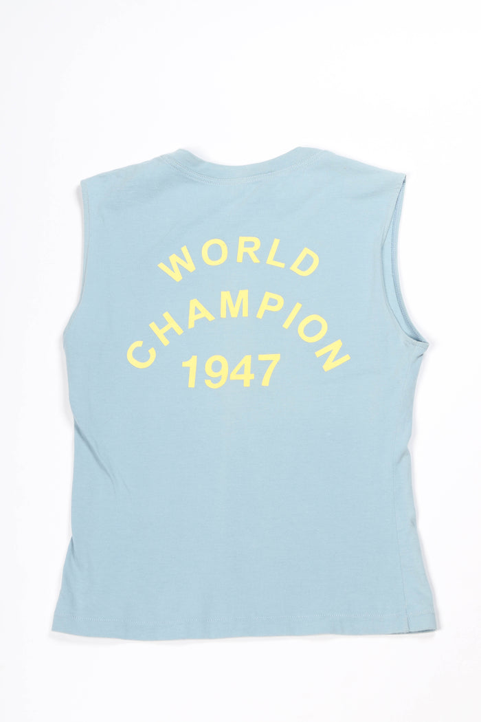 2000s Christian Dior "J'adore Dior" Blue Vest Top FR 38 (UK 10)