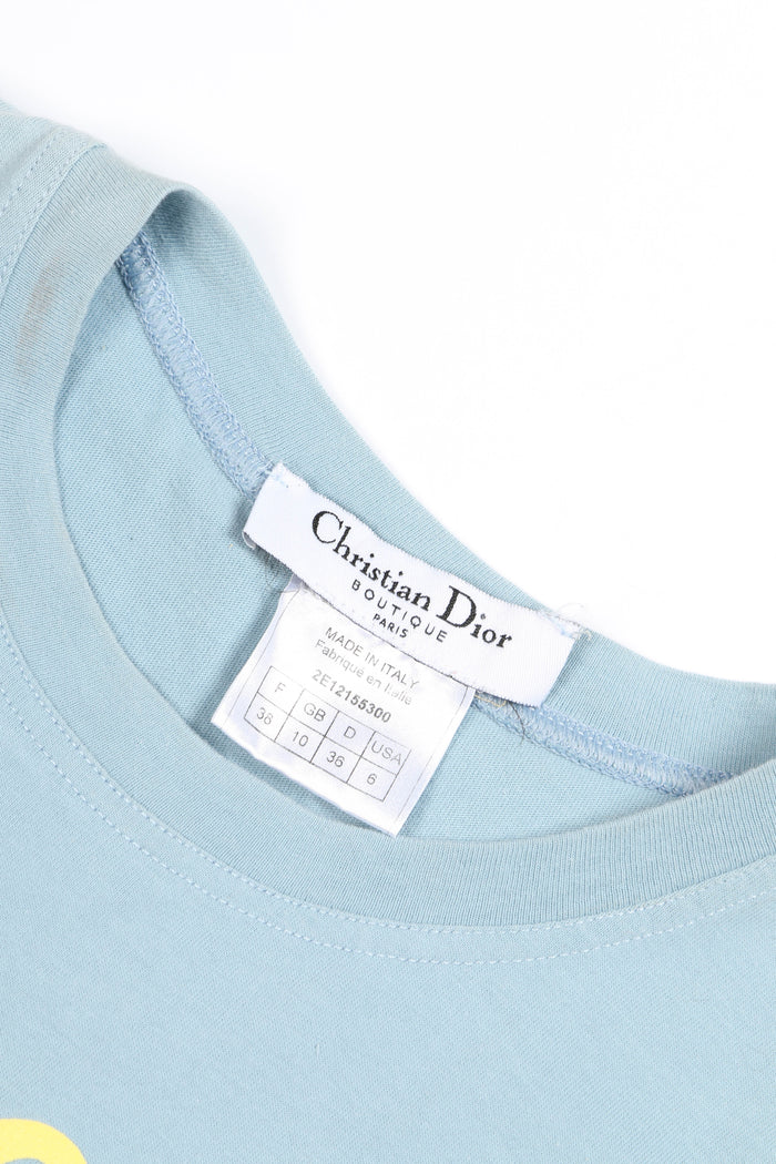 2000s Christian Dior "J'adore Dior" Blue Vest Top FR 38 (UK 10)