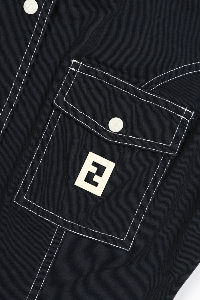 Vintage Fendi Dark Denim Shirt Dress IT 42 (UK 10)