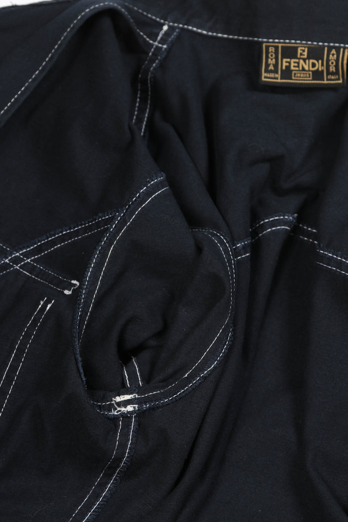 Vintage Fendi Dark Denim Shirt Dress IT 42 (UK 10)