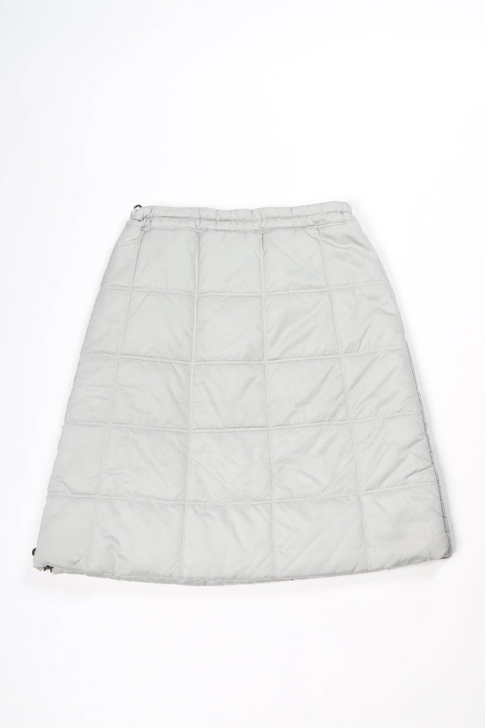 2000s Chanel Sports Line Grey Quilted Puffer Skirt FR 38 (UK 10)