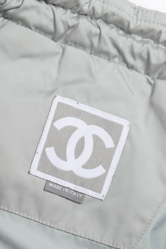 2000s Chanel Sports Line Grey Quilted Puffer Skirt FR 38 (UK 10)