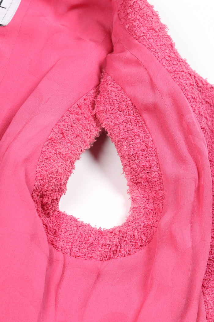 Chanel Pink Tweed Button Down Top FR 34 (UK 6)