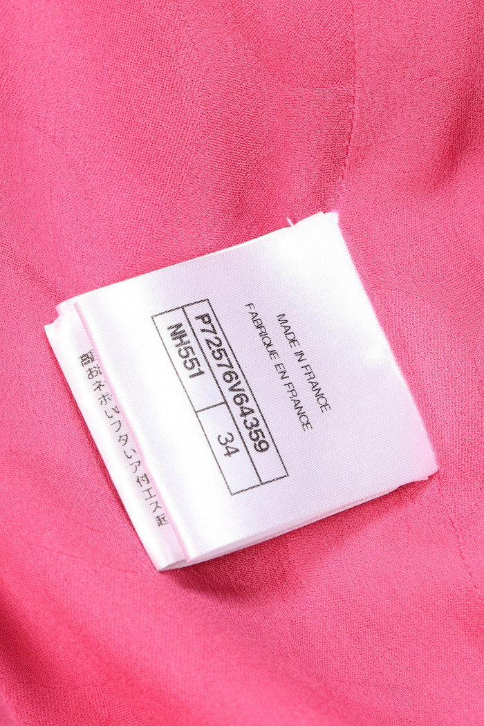 Chanel Pink Tweed Button Down Top FR 34 (UK 6)