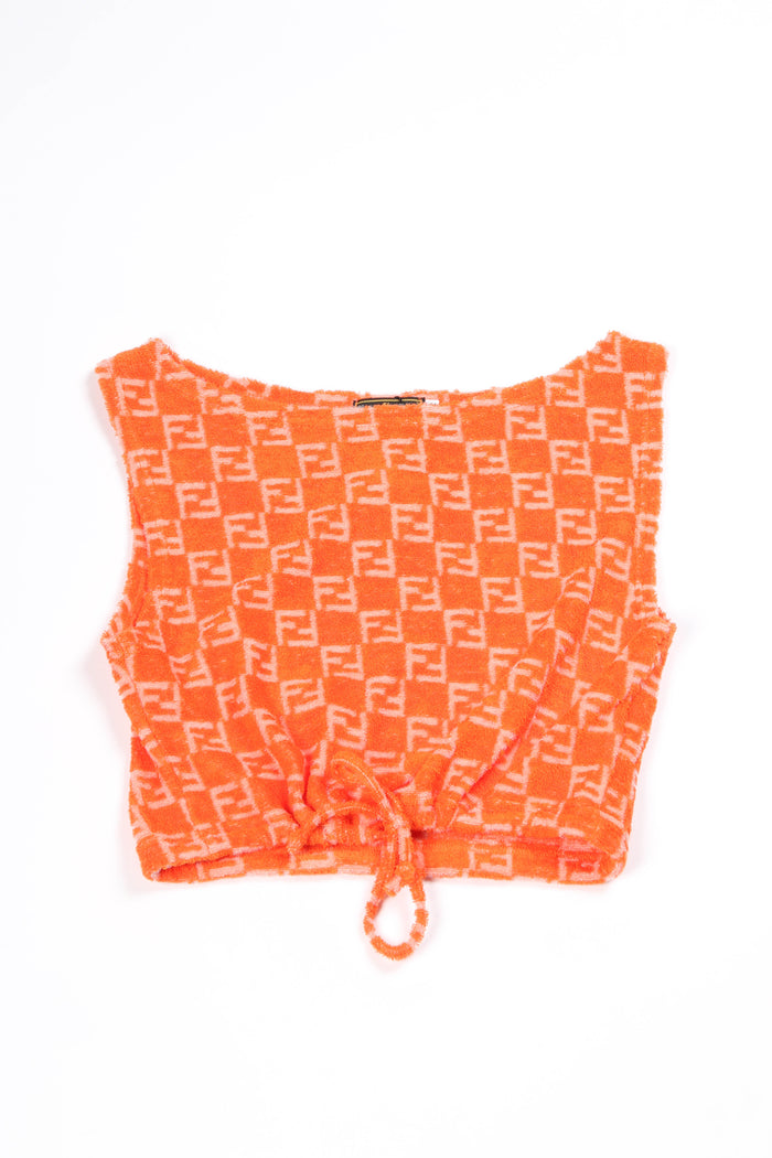2000s Fendi Orange Terry Cloth Set IT 42 (UK 10)