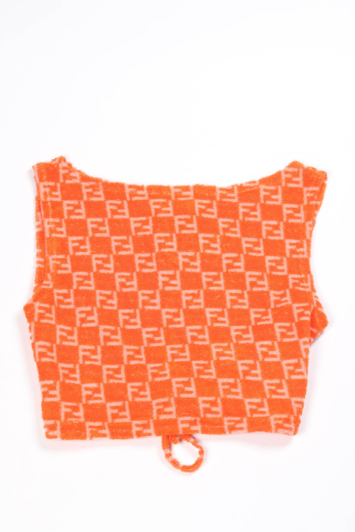 2000s Fendi Orange Terry Cloth Set IT 42 (UK 10)