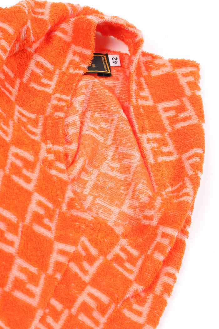 2000s Fendi Orange Terry Cloth Set IT 42 (UK 10)