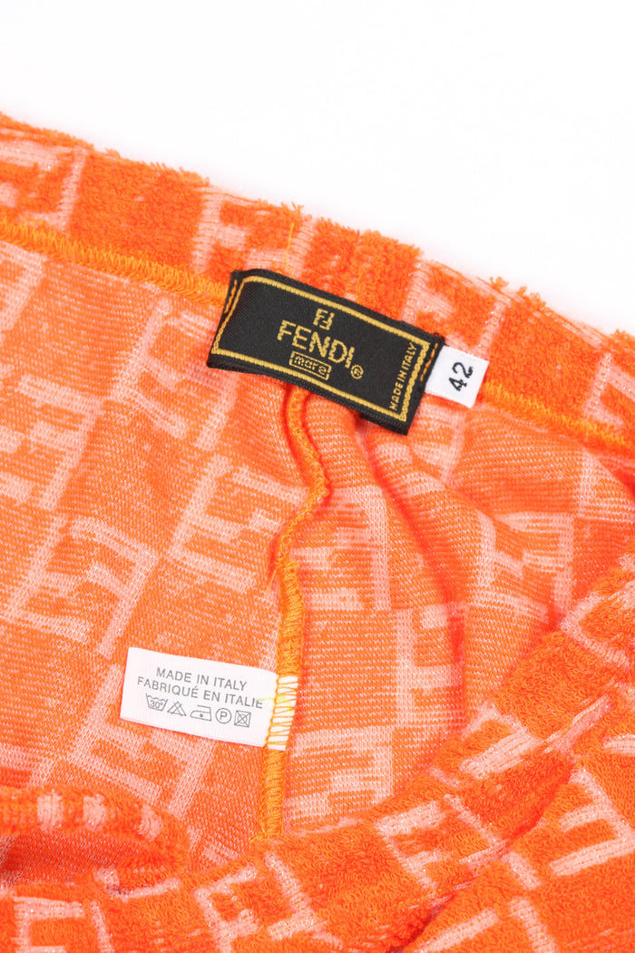 2000s Fendi Orange Terry Cloth Set IT 42 (UK 10)