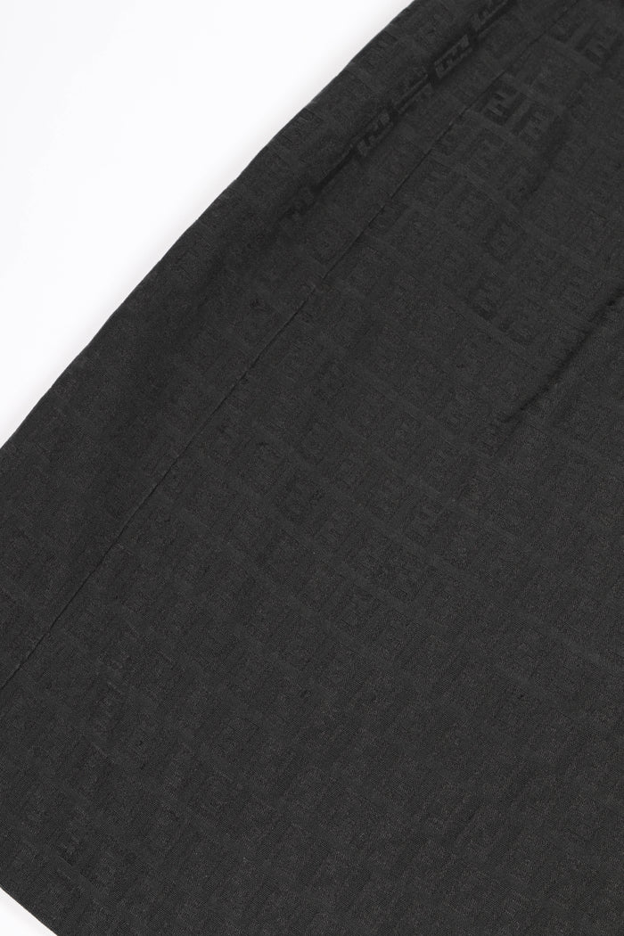 Vintage Fendi Black Zucchino Wrap Skirt