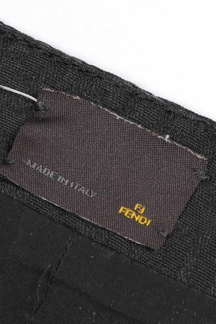 Vintage Fendi Black Zucchino Wrap Skirt